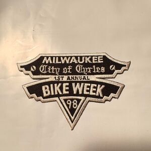 Milwaukee City of 1st Bike Week Patch Vintage Collectibles Motorcycles Bikers